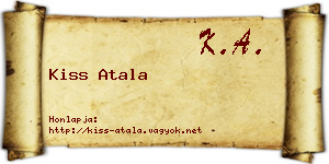 Kiss Atala névjegykártya