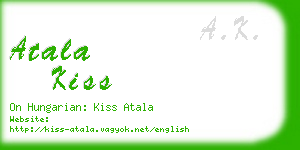 atala kiss business card
